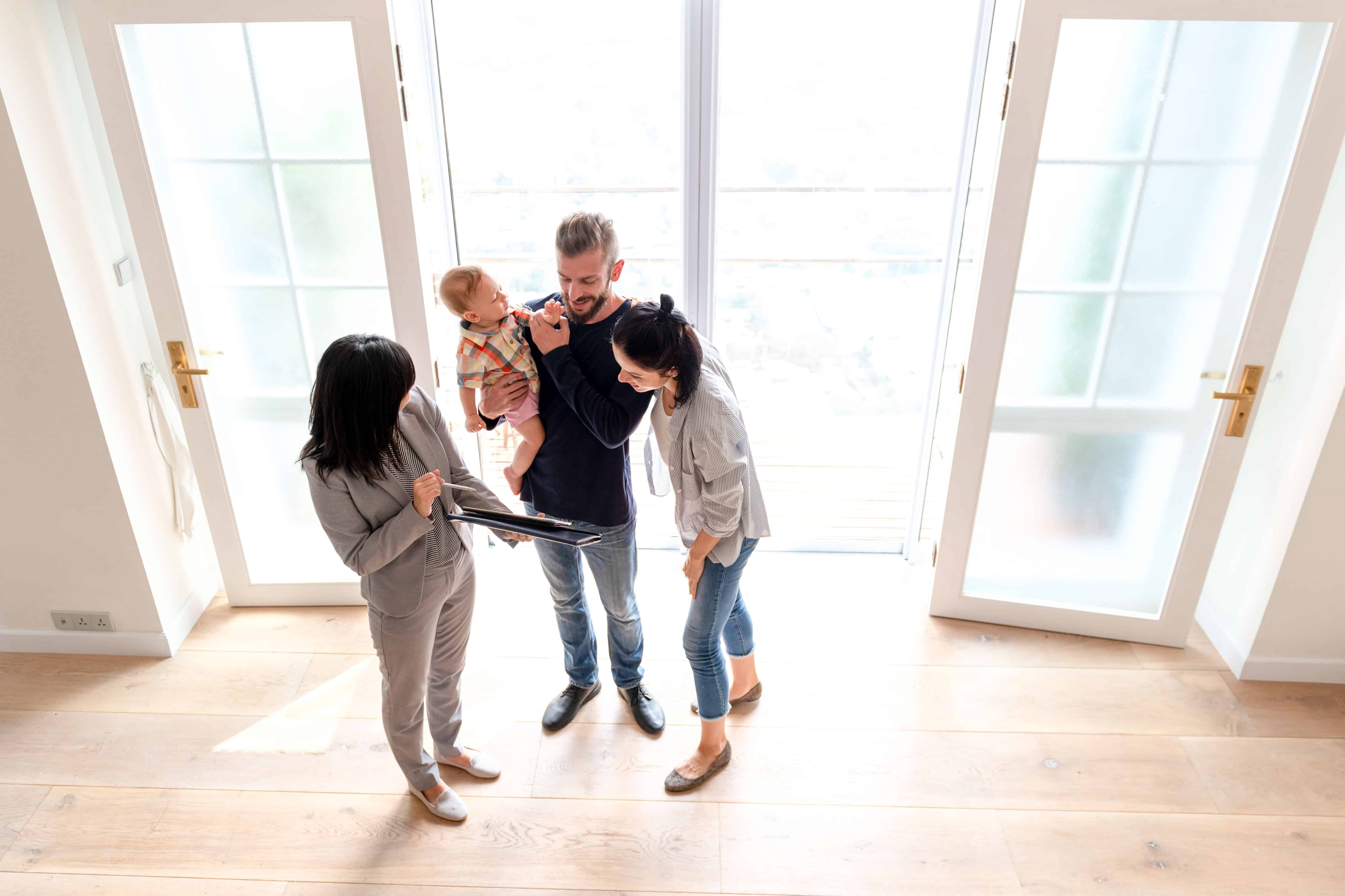 smart home features new construction living room in a Connecticut spec home